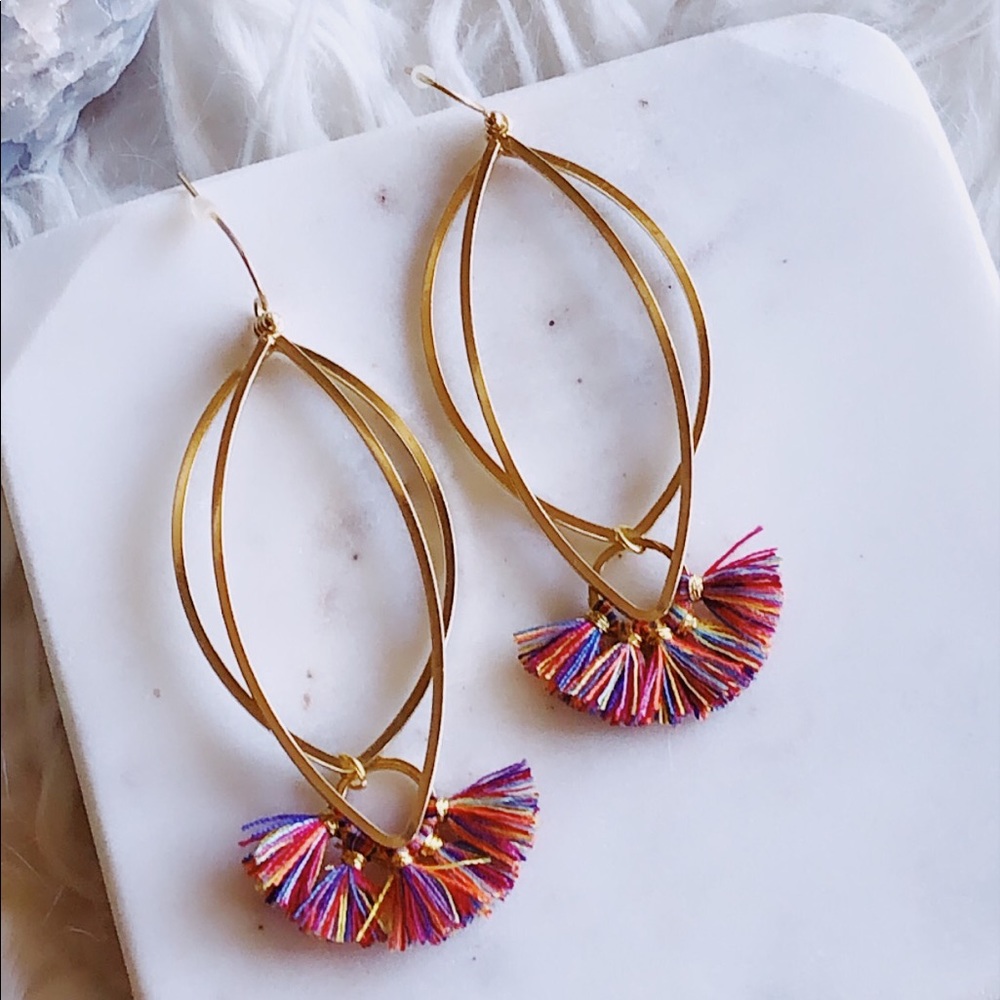 Dangle l Tassel Gold l Earrings